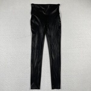 Spanx‎ Leggings Womens Medium Faux Leather Sculpting Flattering Sleek Trendy